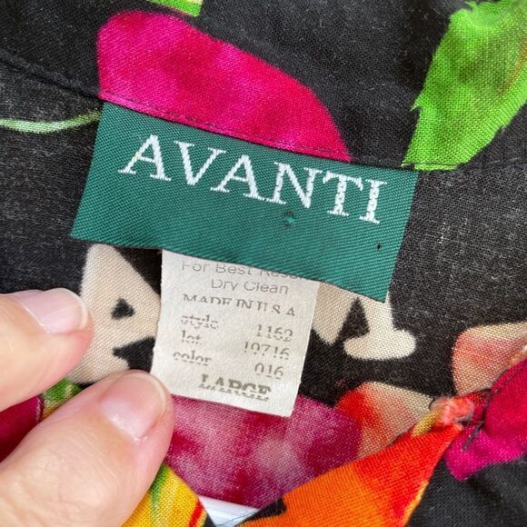 VINTAGE AVANTI BOLD HAWAIIAN PRINT TOP - Picture 4 of 6